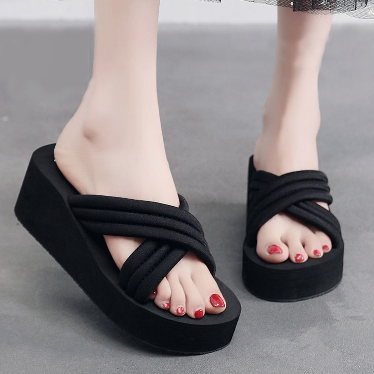 Latest Fashion Wedge Solid Sandals for Women