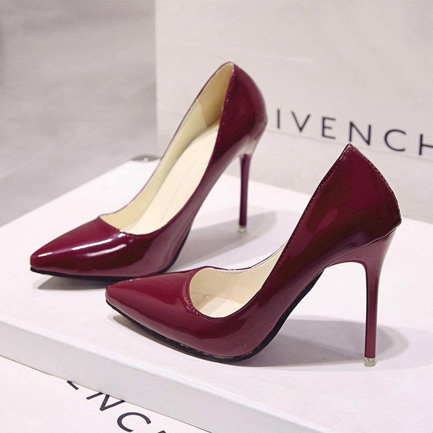 Party Wear Queen Style Pointed High Heel Pumps Shoes for Women
