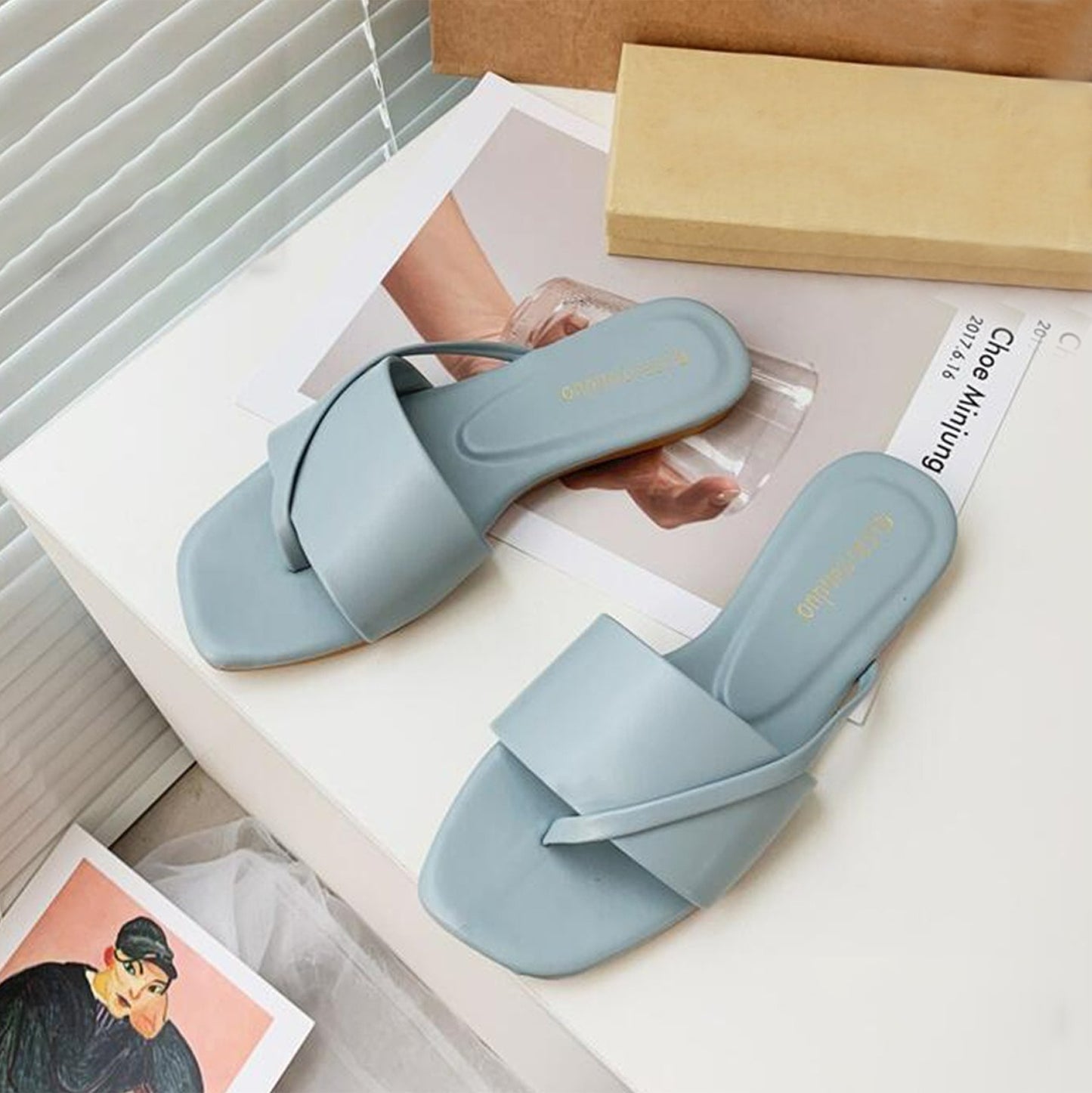 Trendy Solid Color Flat Casual Slippers for Women