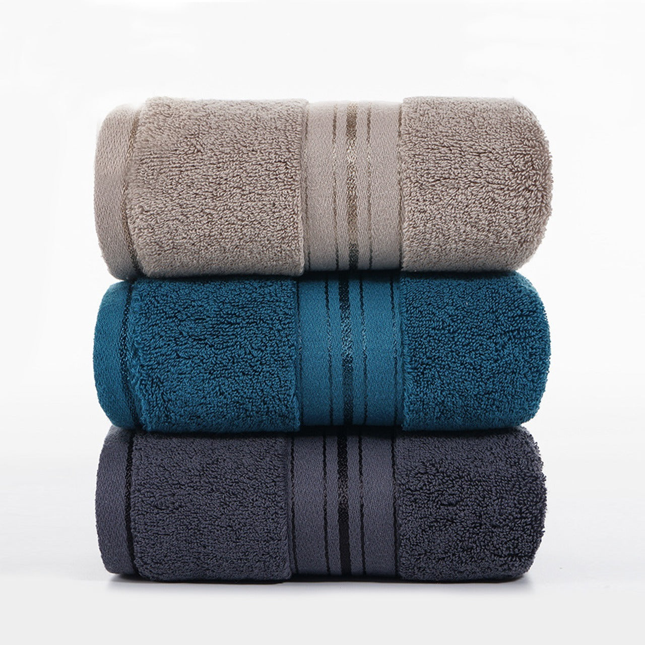 Solid Color Thick Sole Comfortable Bath Towel Set