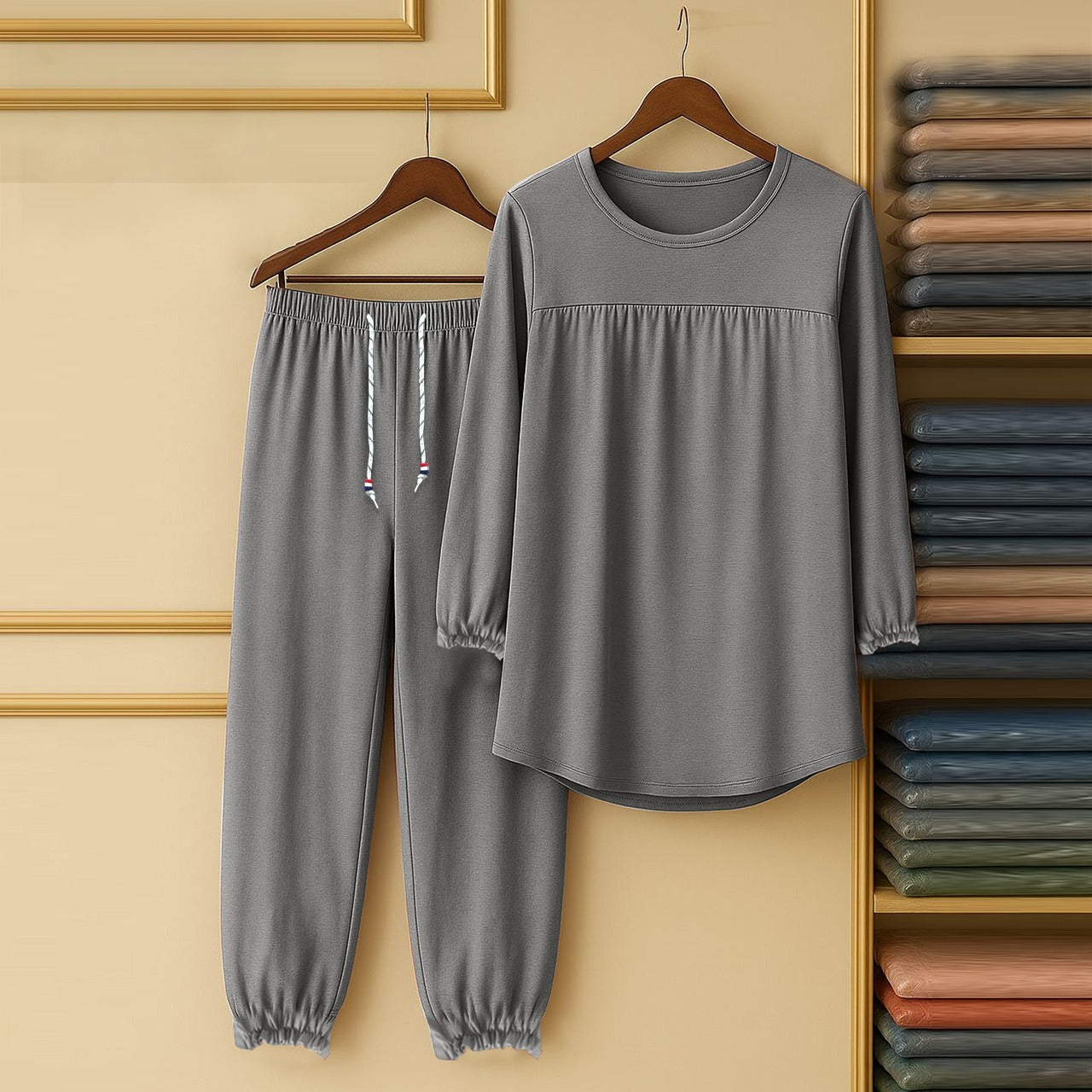 Long Sleeve Casual Summer Bamboo Loungewear Pajama