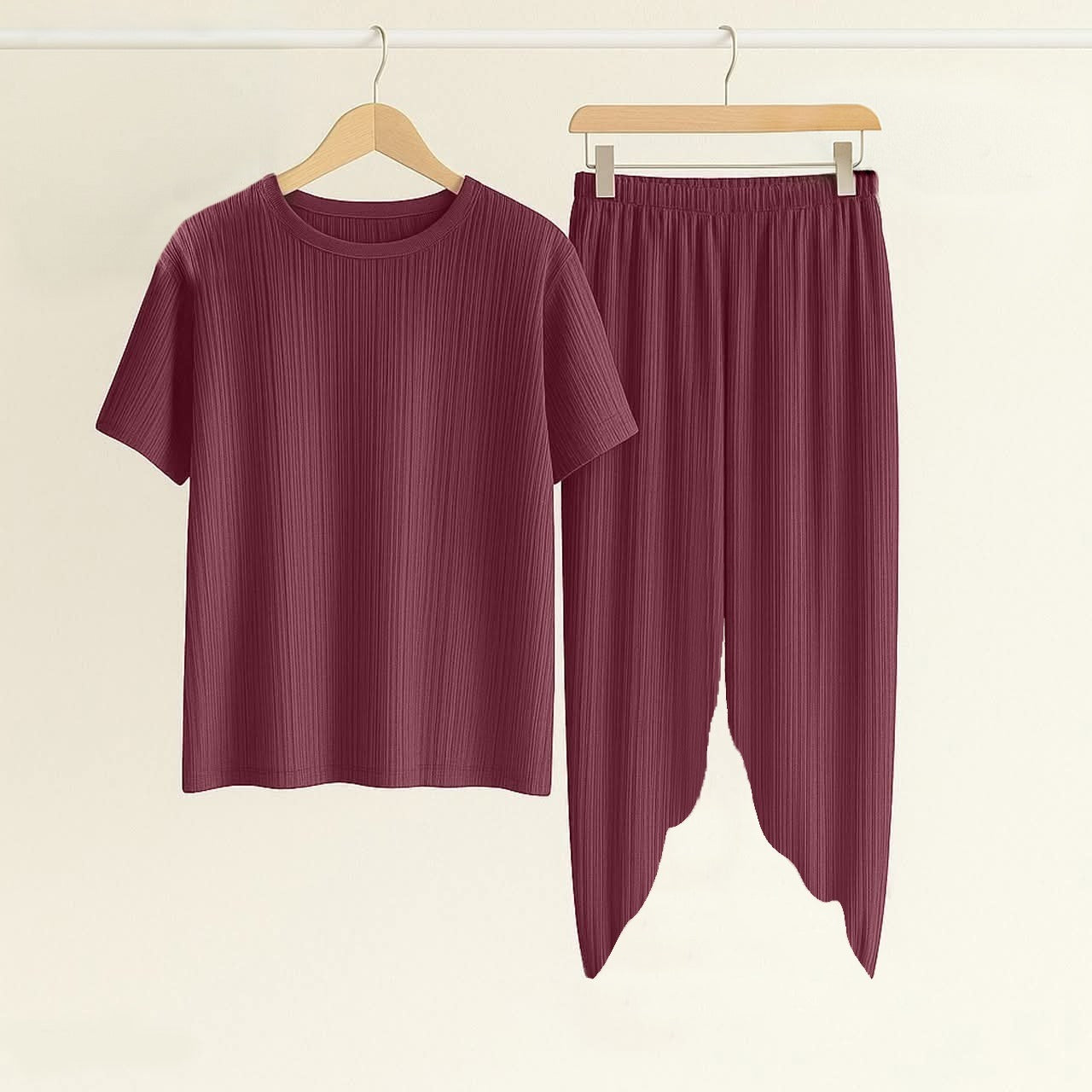 Solid Striped Style Casual Summer Fashion Fit T-shirt & Top for Women