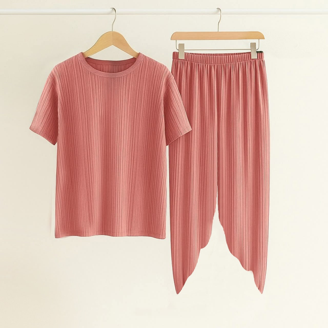 Solid Striped Style Casual Summer Fashion Fit T-shirt & Top for Women