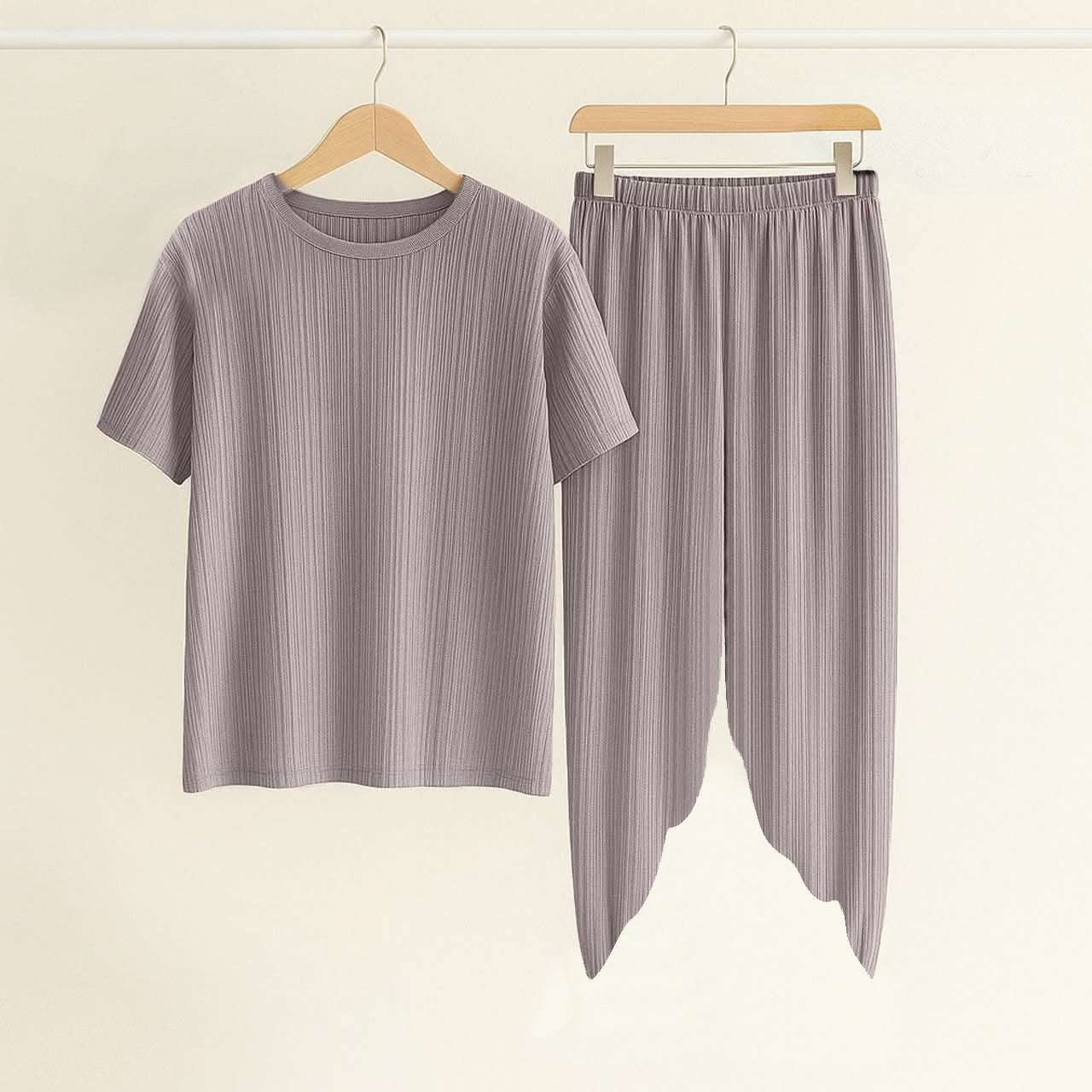 Solid Striped Style Casual Summer Fashion Fit T-shirt & Top for Women