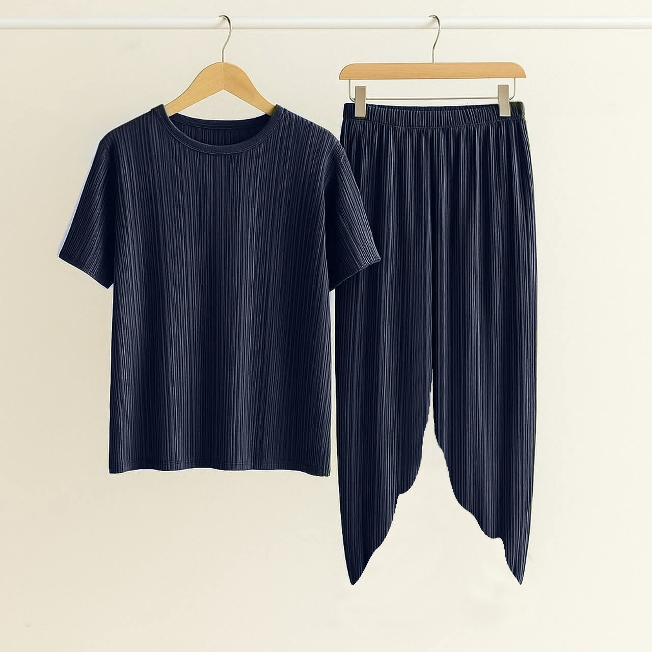 Solid Striped Style Casual Summer Fashion Fit T-shirt & Top for Women