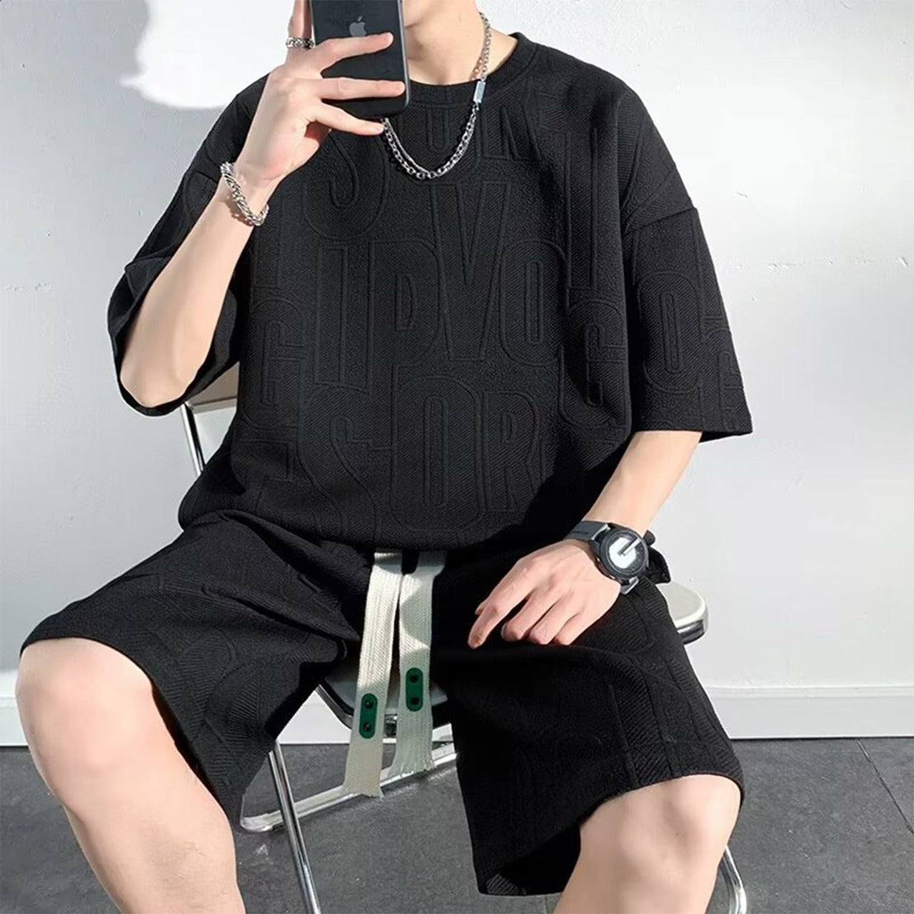 New Platform Fit Casual Solid T-Shirt & Shorts for Men