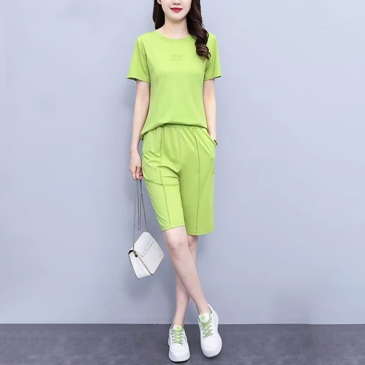 Latest Indoor/Outdoor Fashion Solid Color T-shirt & shorts for Women