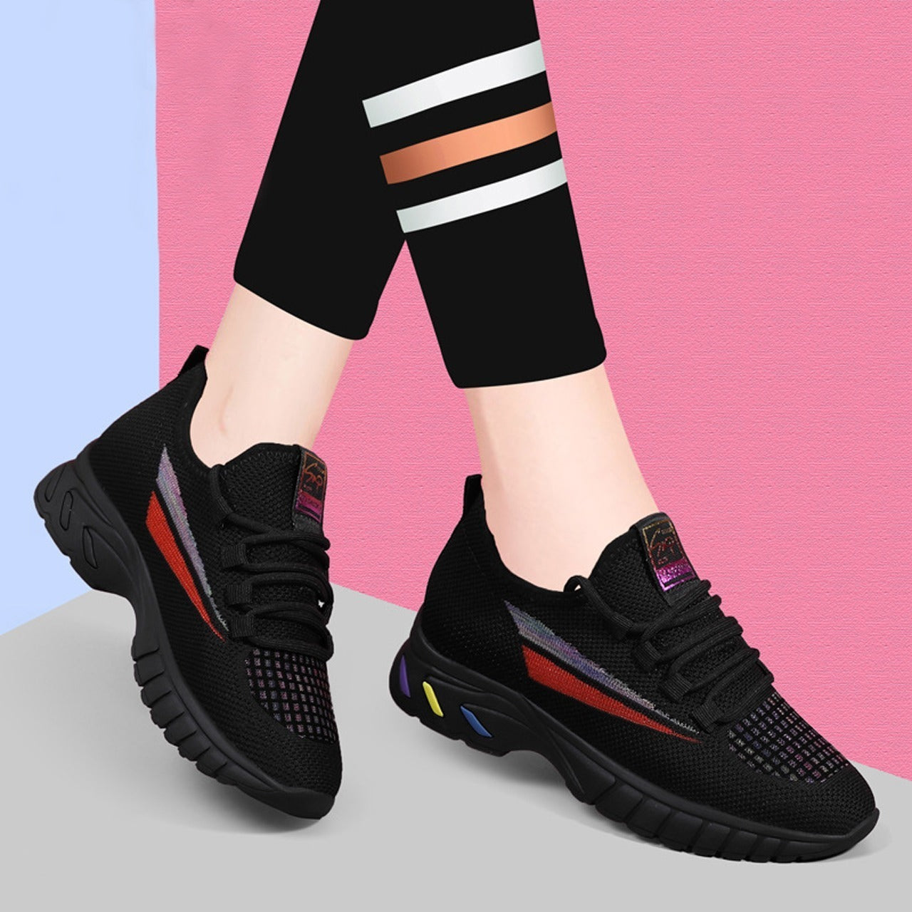 New Anti Slip Fashion Casual Summer Breathable Lace Up Shoes for Women