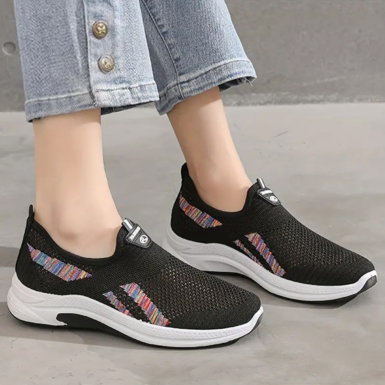 Korean Edition Casual Solid Mesh Women Sneaker Shoes