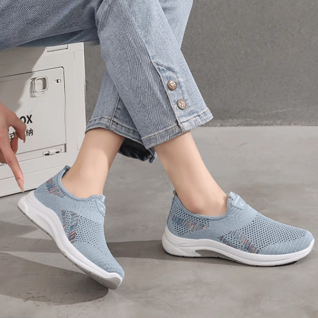 Korean Edition Casual Solid Mesh Women Sneaker Shoes