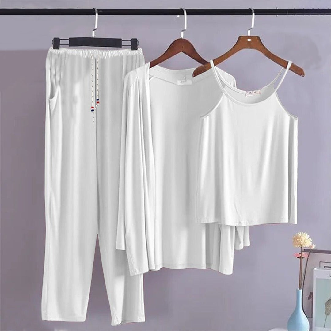 Solid Color Sleep Night Wear Pajamas for Women
