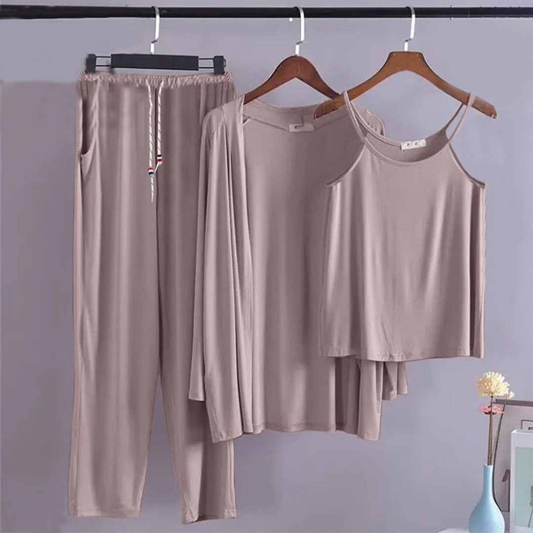 Solid Color Sleep Night Wear Pajamas for Women