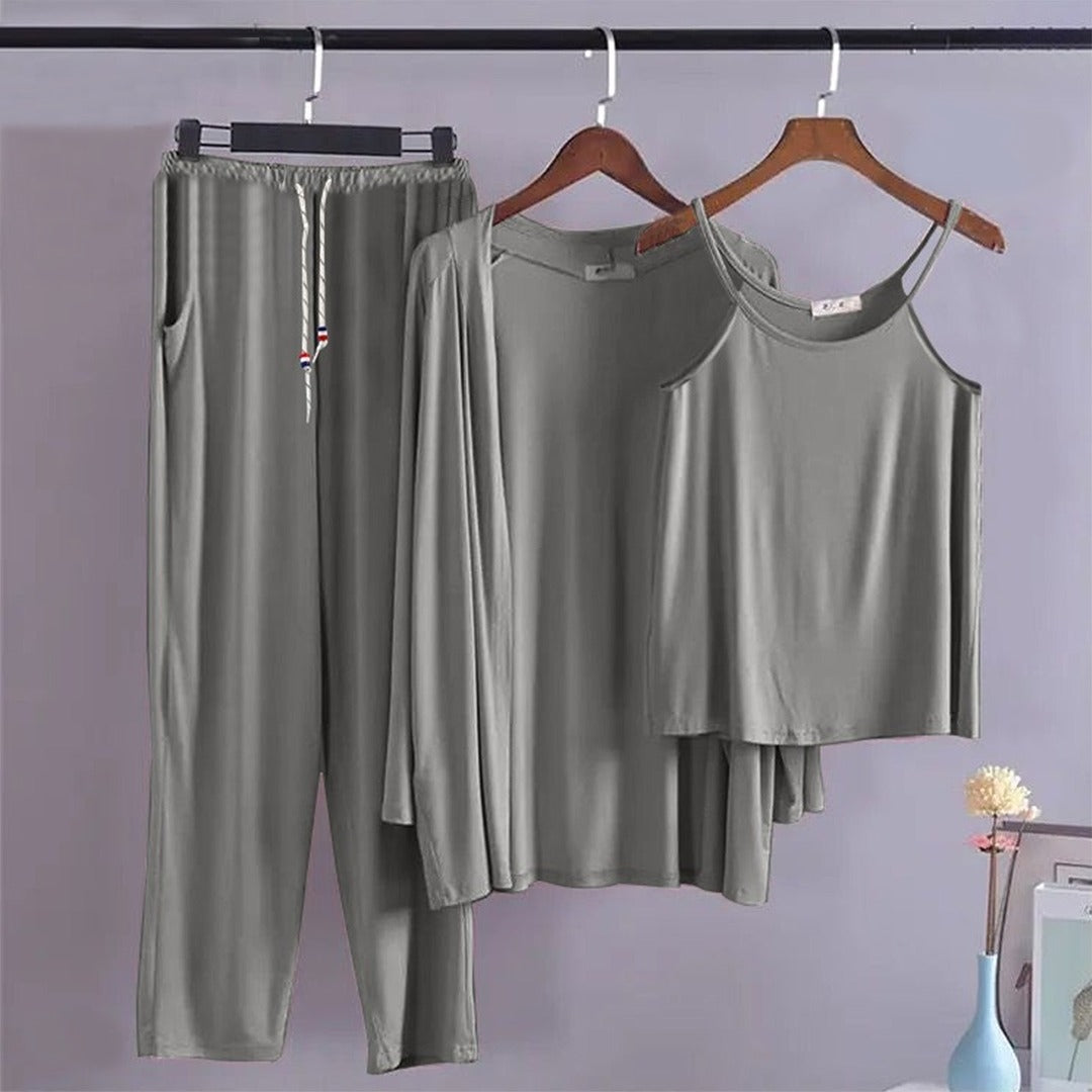 Solid Color Sleep Night Wear Pajamas for Women