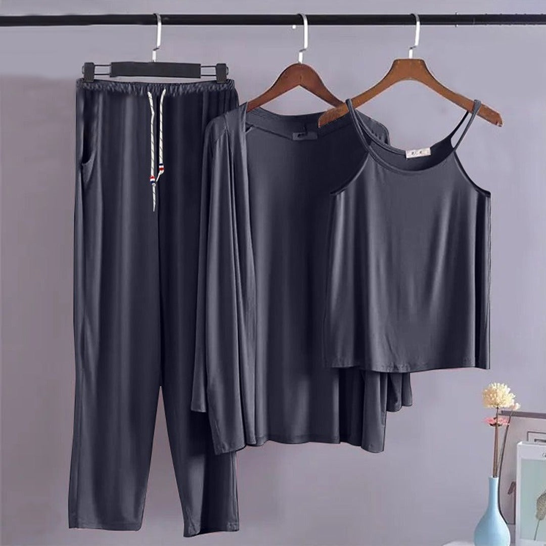 Solid Color Sleep Night Wear Pajamas for Women
