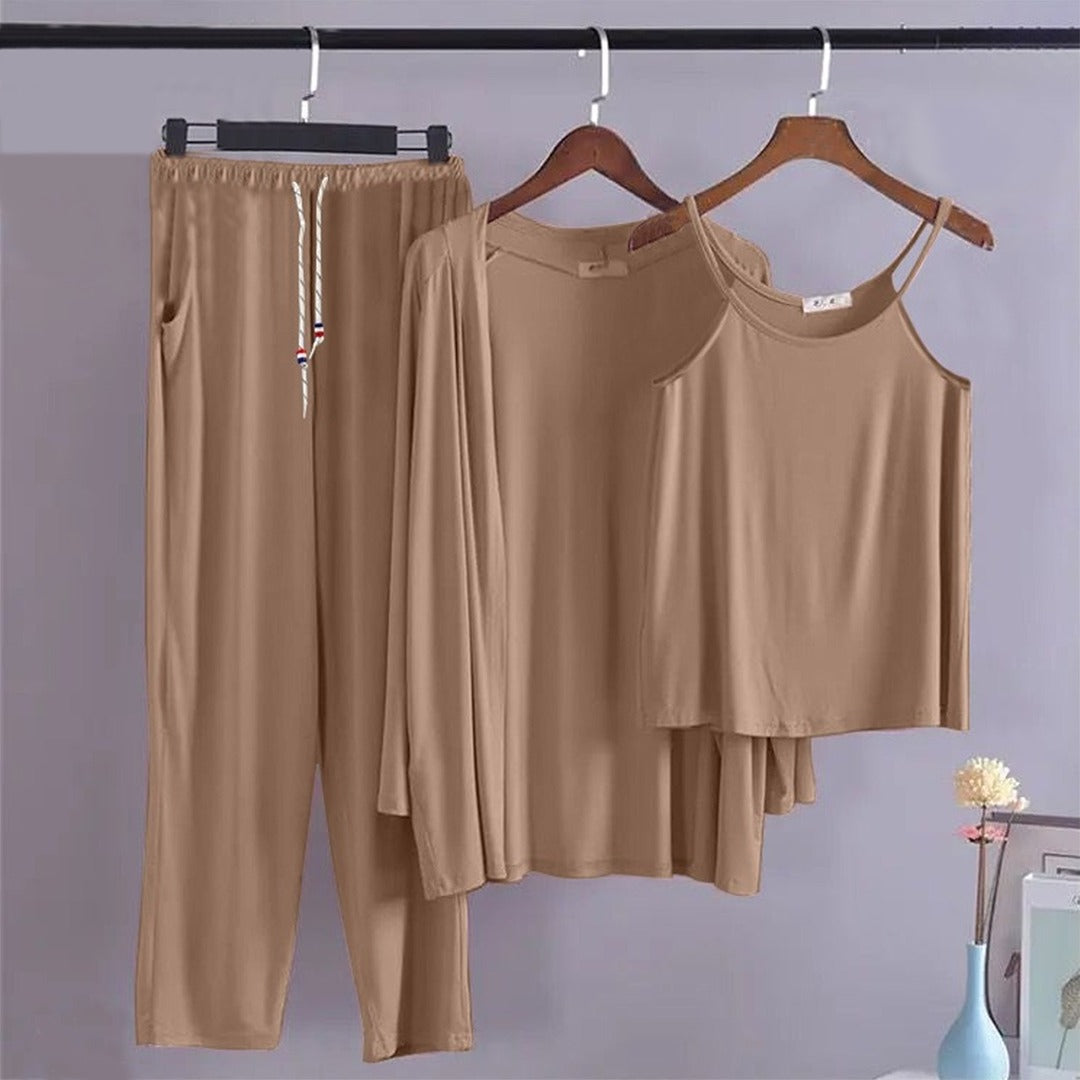 Solid Color Sleep Night Wear Pajamas for Women