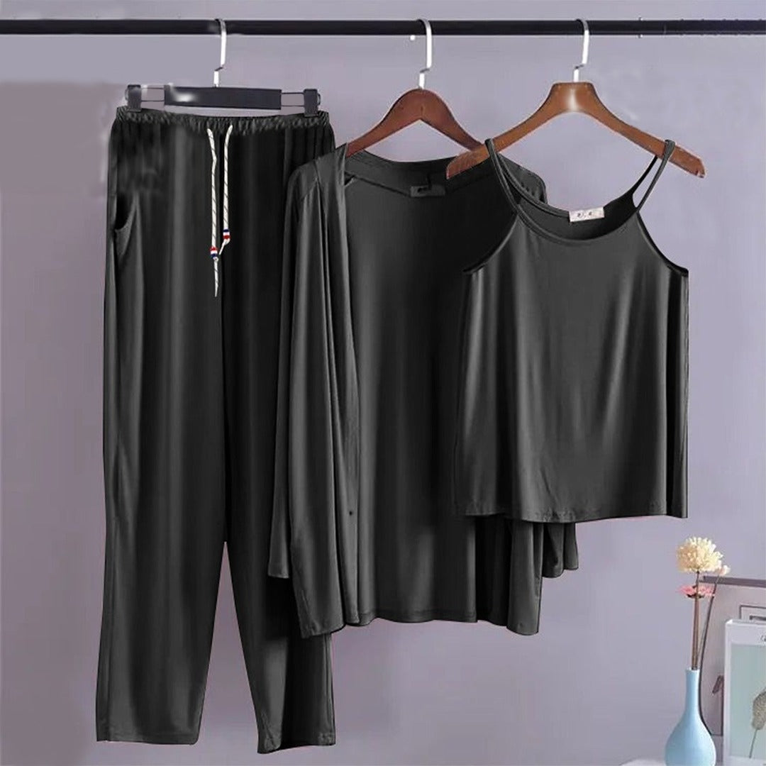 Solid Color Sleep Night Wear Pajamas for Women