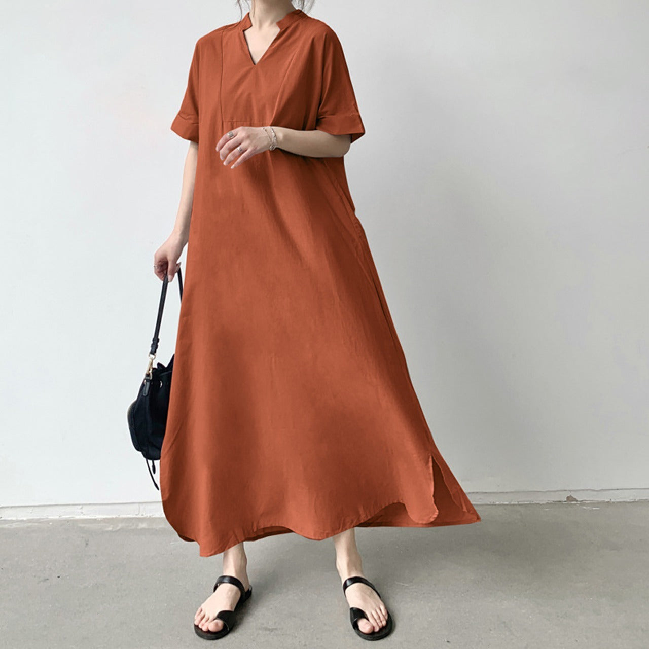 Ladies Latest Fashion Long Retro Style Office Dress for Women