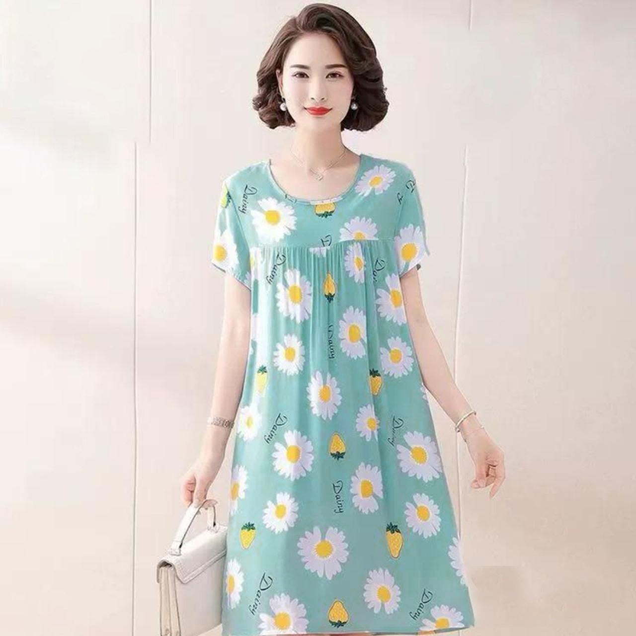 Floral & Polka Dot Printed Mid Skirt Top for Women