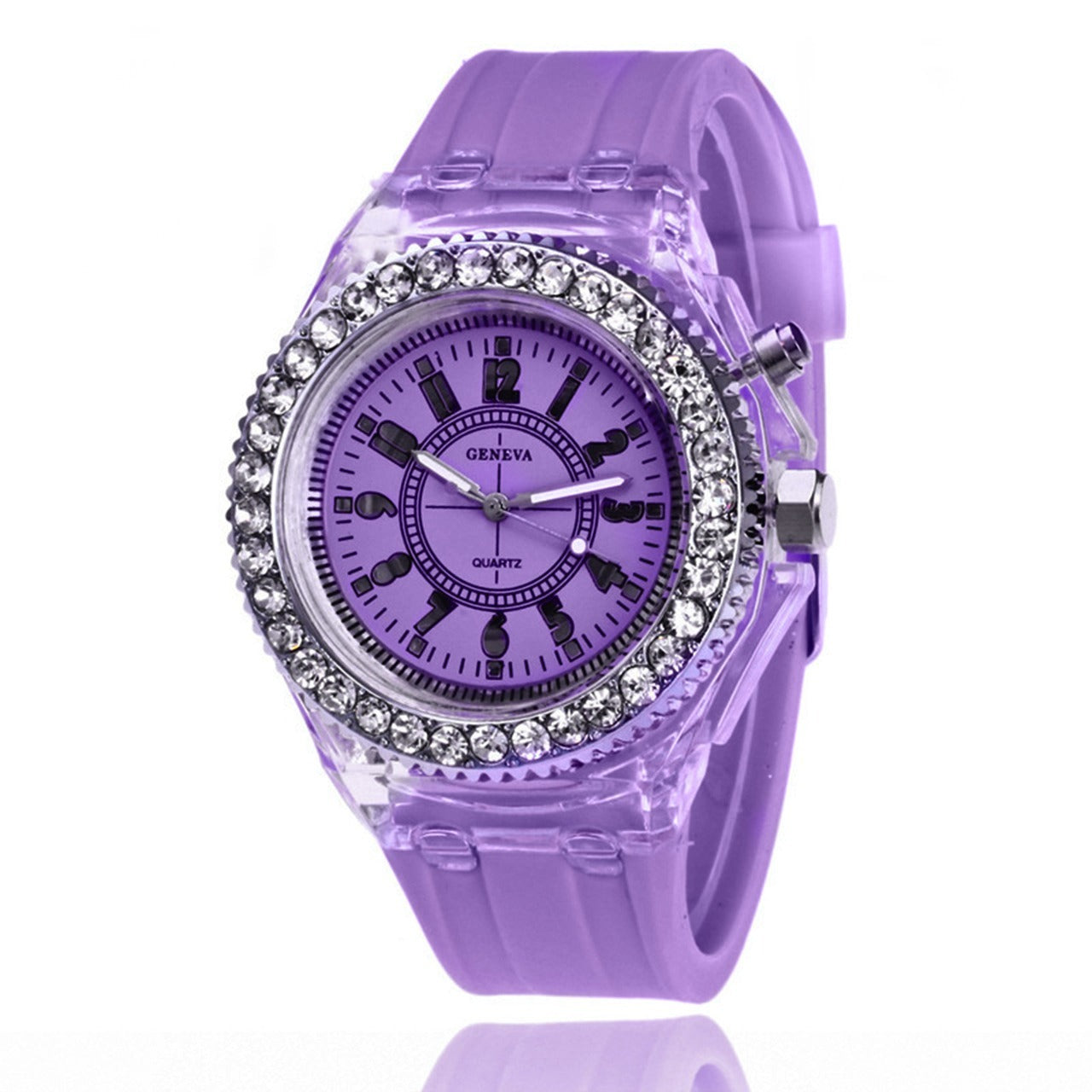 Silicone Style Colorful Electronic Watch for Ladies