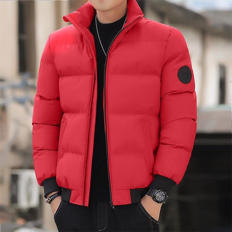Solid Color Winter Long Sleeve Jacket for Men