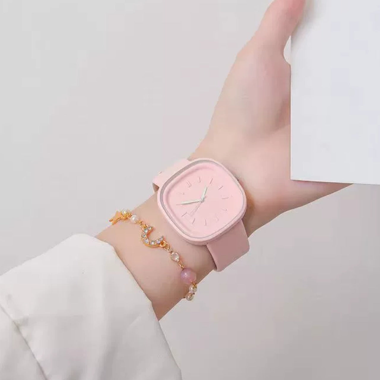Square Shape Women's Casual Style Quarts Watch