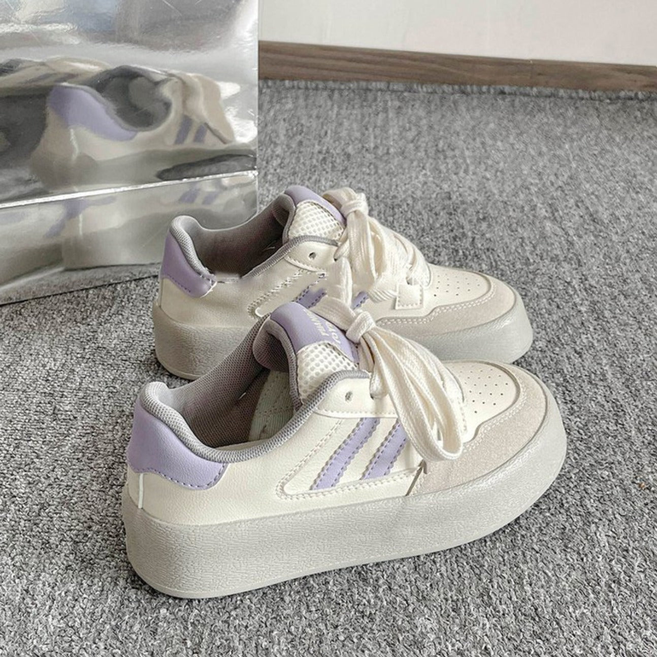 Korean Style Vulcanized Lace Up Shoes
