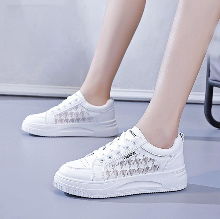 Low Top Solid Color Thick Sole Casual Ladies fashion Sneaker Shoes