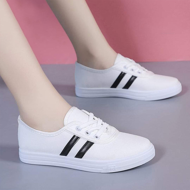 Korean Fashion Canvas Rubber Sole Style Low Top Sneaker Shoes for Women
