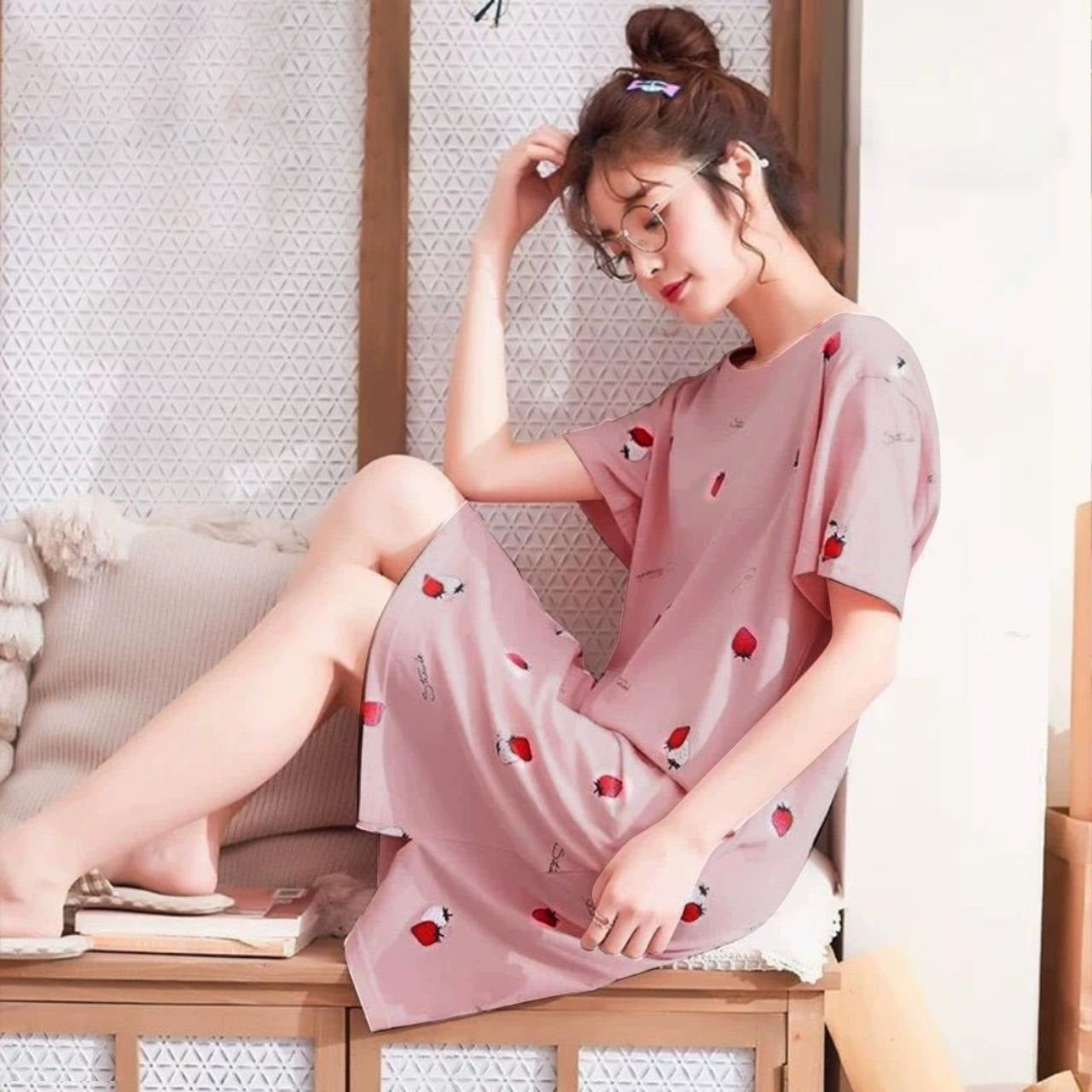 Printed Pattern Summer Korean Sleepwear Pajama for Women