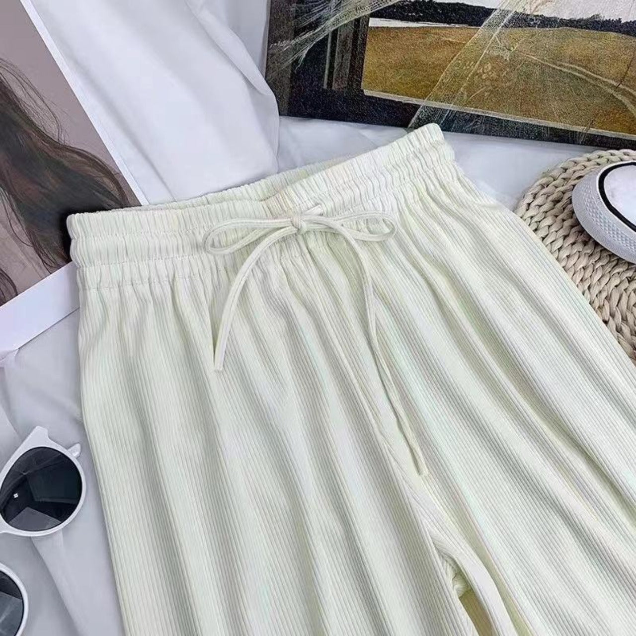 Latest High Waist Korean Solid Pants for Women