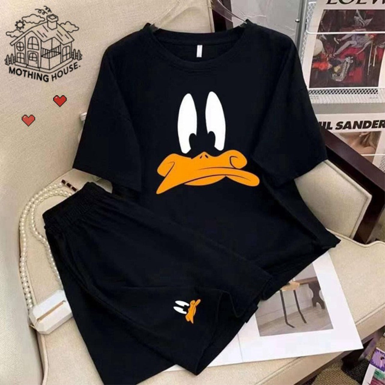 Eye Design Fashion T-shirt & Shorts for Women