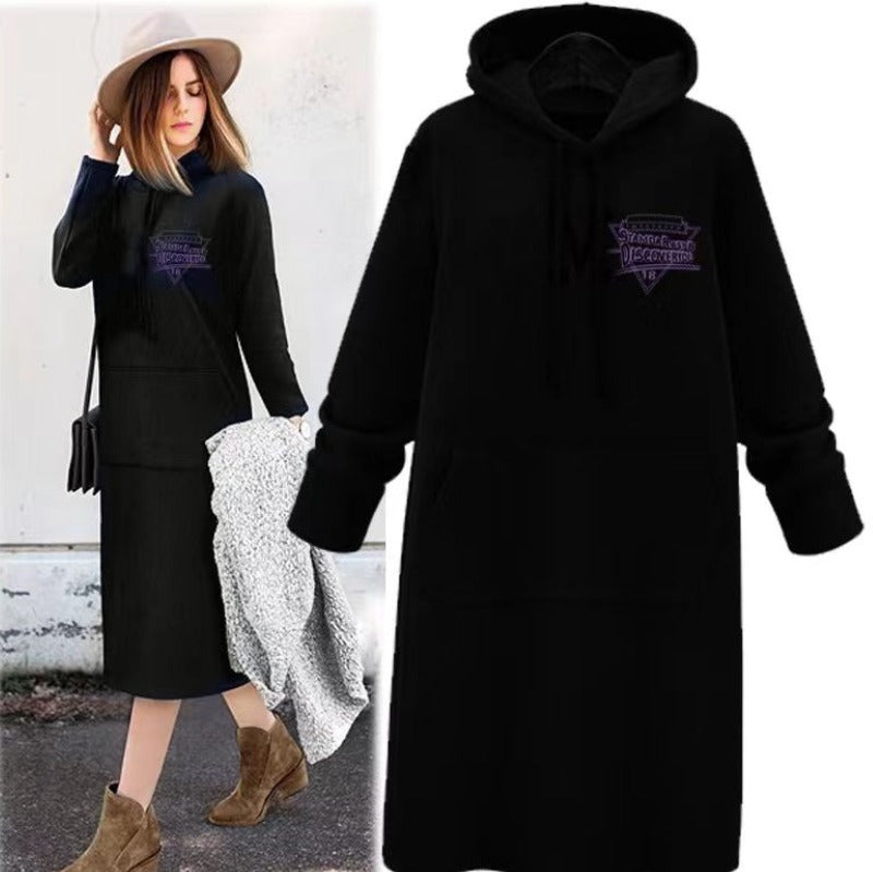 Latest Fashion Long Full Sleeve Hooded Dress for Women