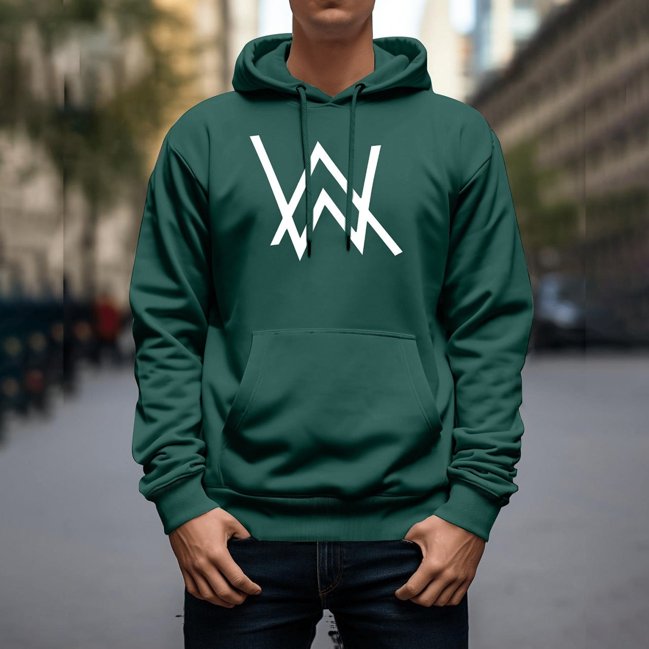 Full Sleeve Printed Fashion Hooded Sweatshirt for Men