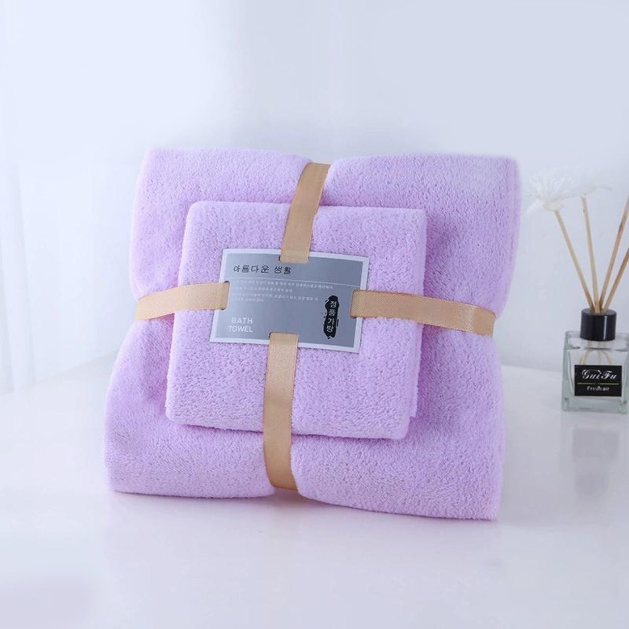 Solid Fashion Bathroom Microfiber Towels