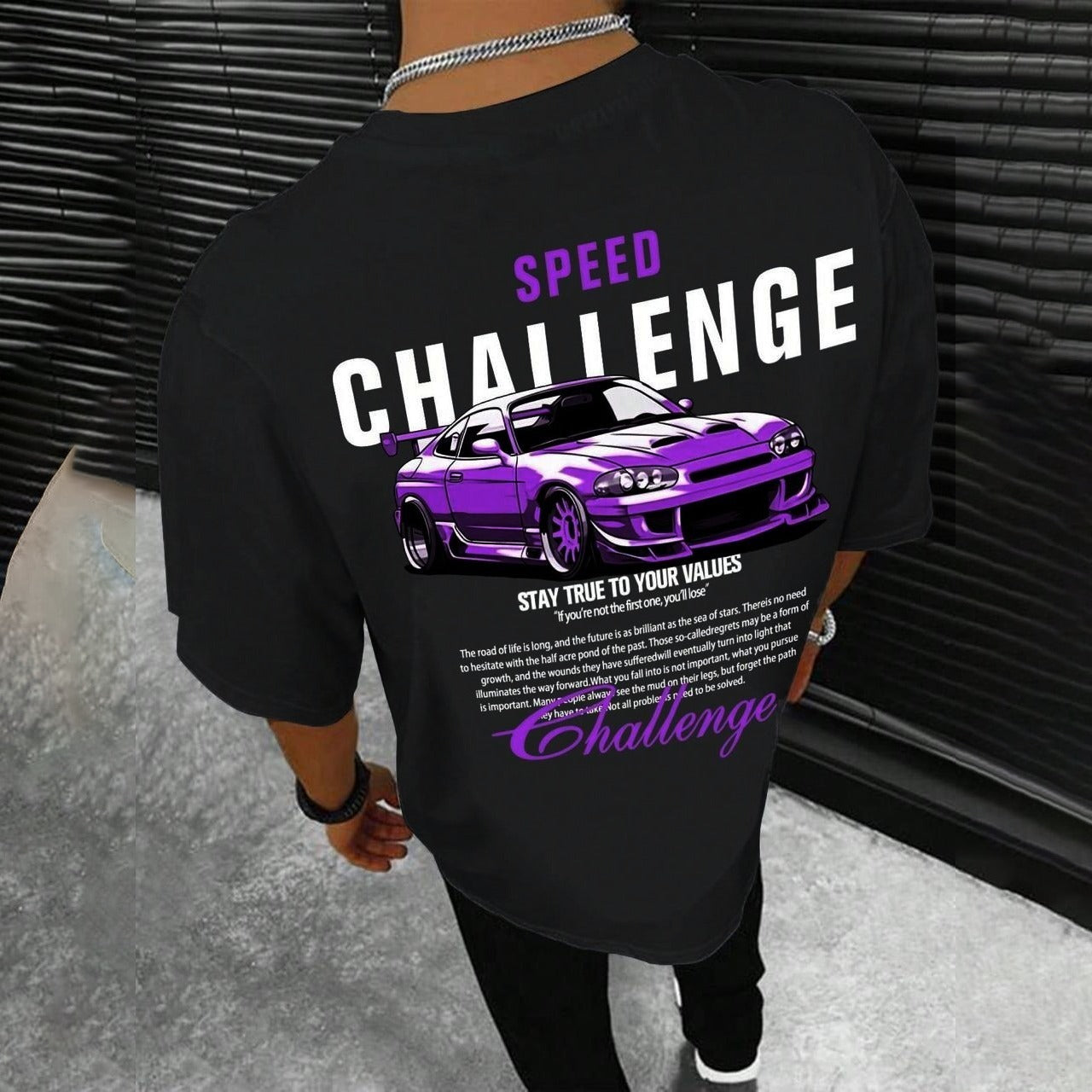 Latest Fashion Car Printed Style T-shirt for Men