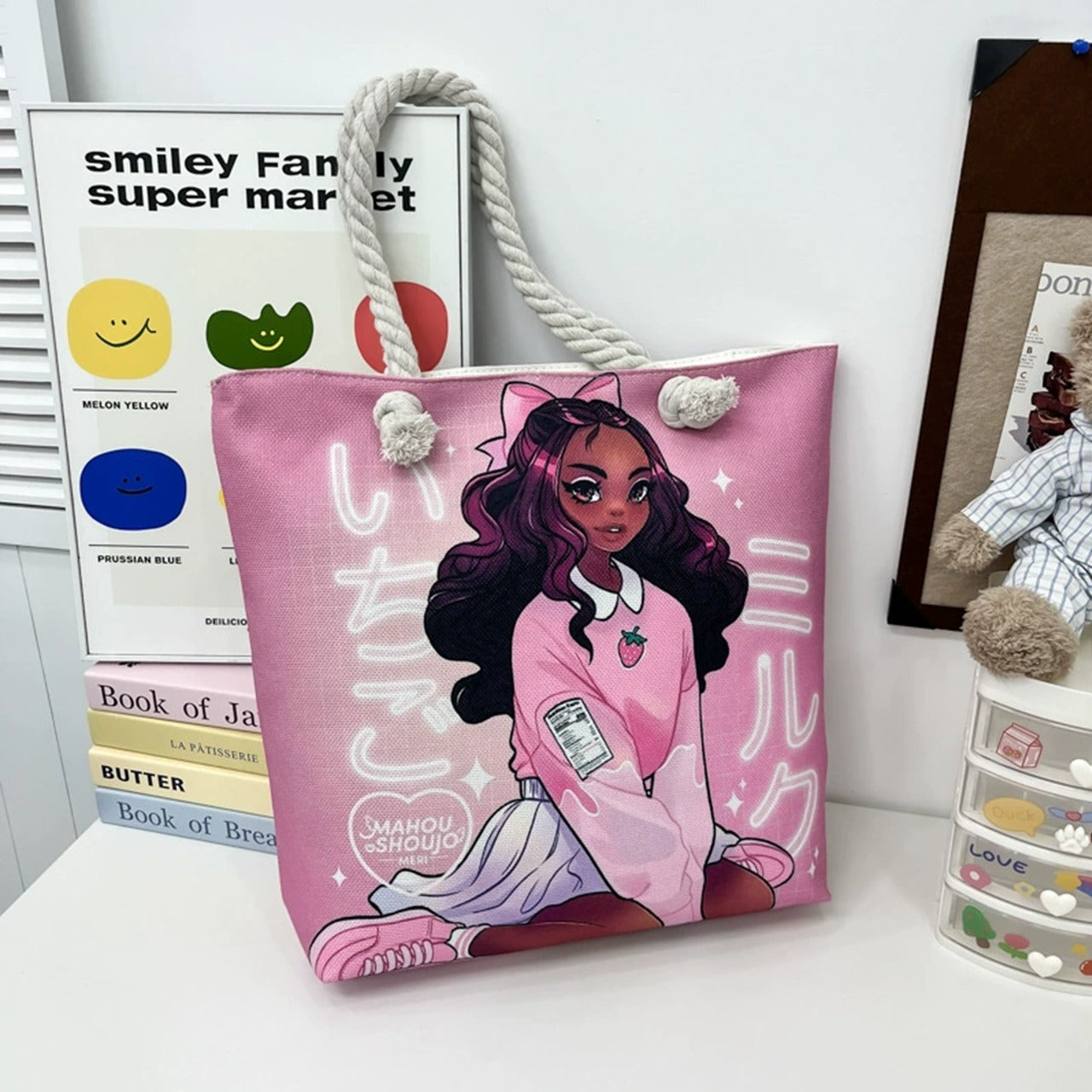 Graphics Anime Printed Tote Large Capacity Bags for Women