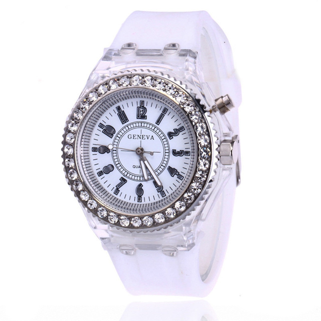 Silicone Style Colorful Electronic Watch for Ladies