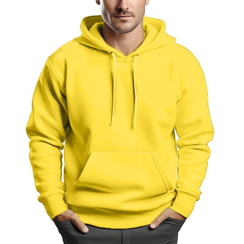 Solid Color Full Sleeve Winter Fashion Hoodies for Men