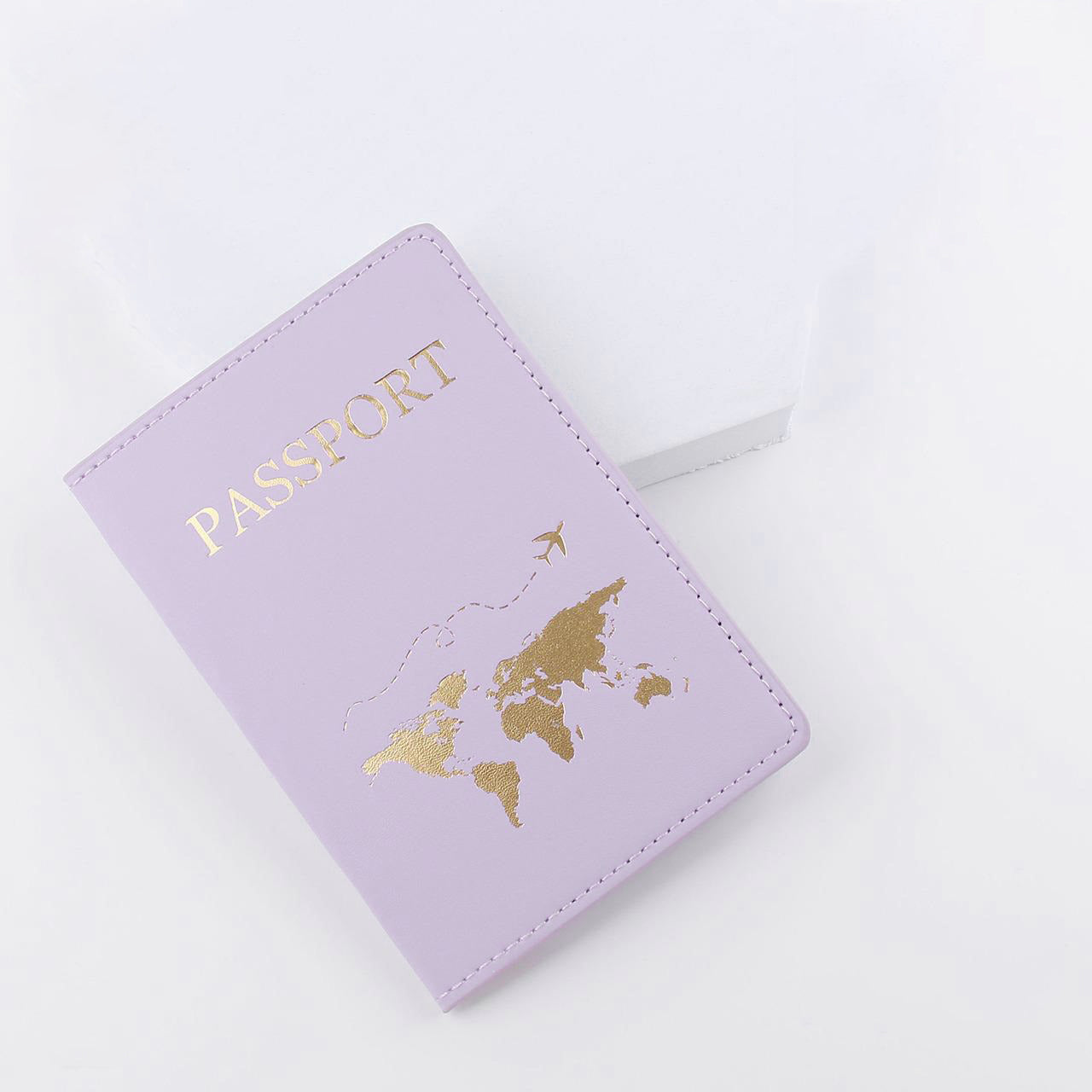 Aesthetic Style World Map Design Passport Holder | Leather Fashion Passport Protection Cover