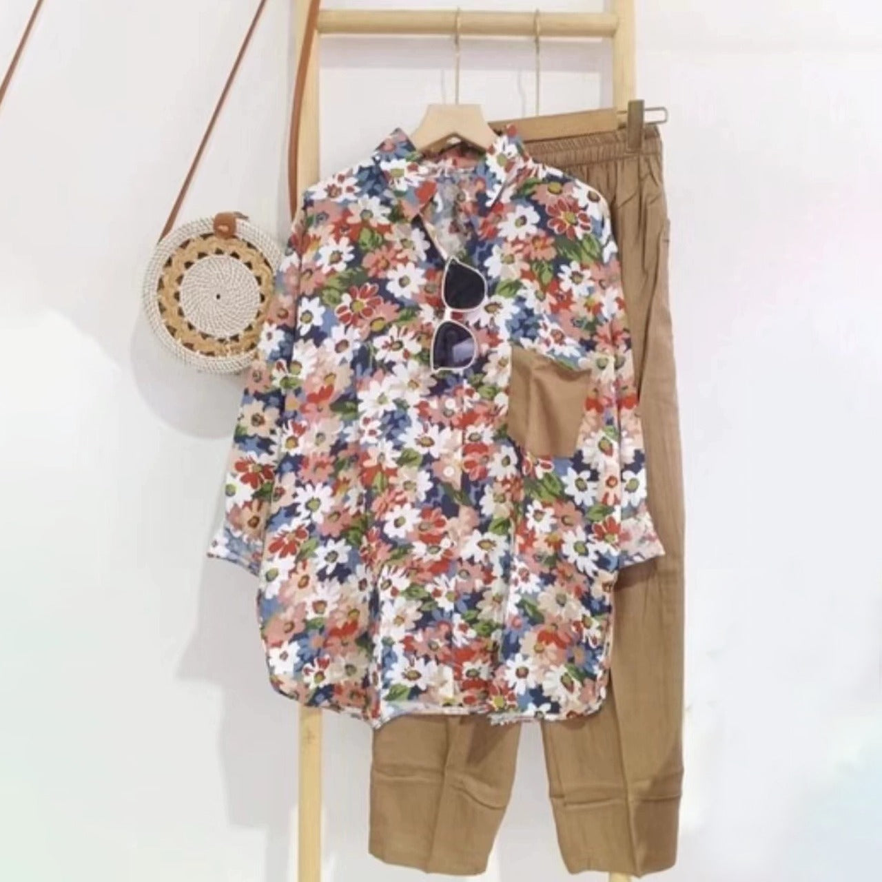 Casual Colorblock Printed Shirt & Pant for Women