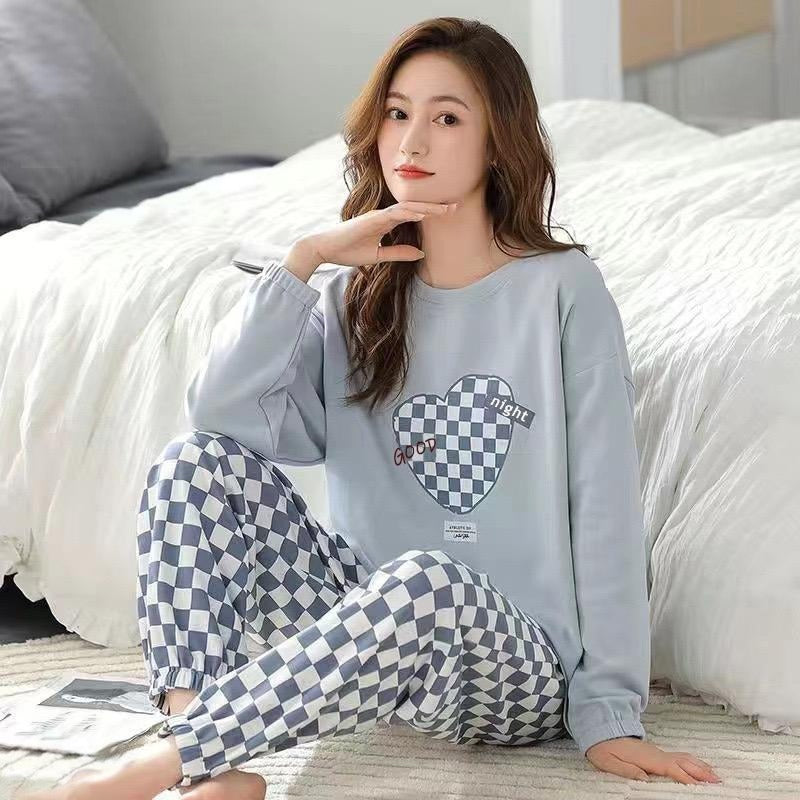 New Full Sleeve Style Graphic Printed Pajamas for Women