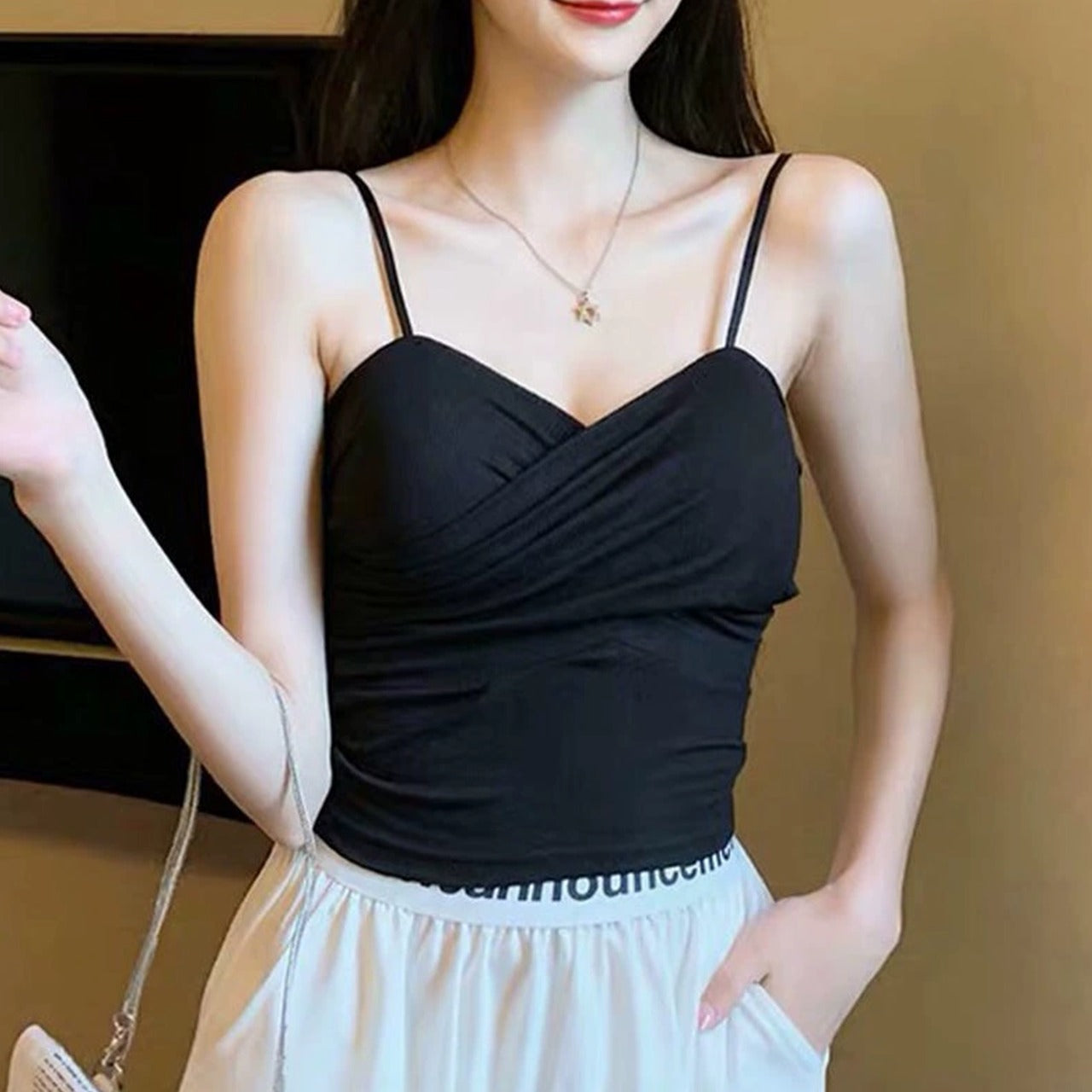 Latest Solid Fashion Sexy Crop Tank Top for Women