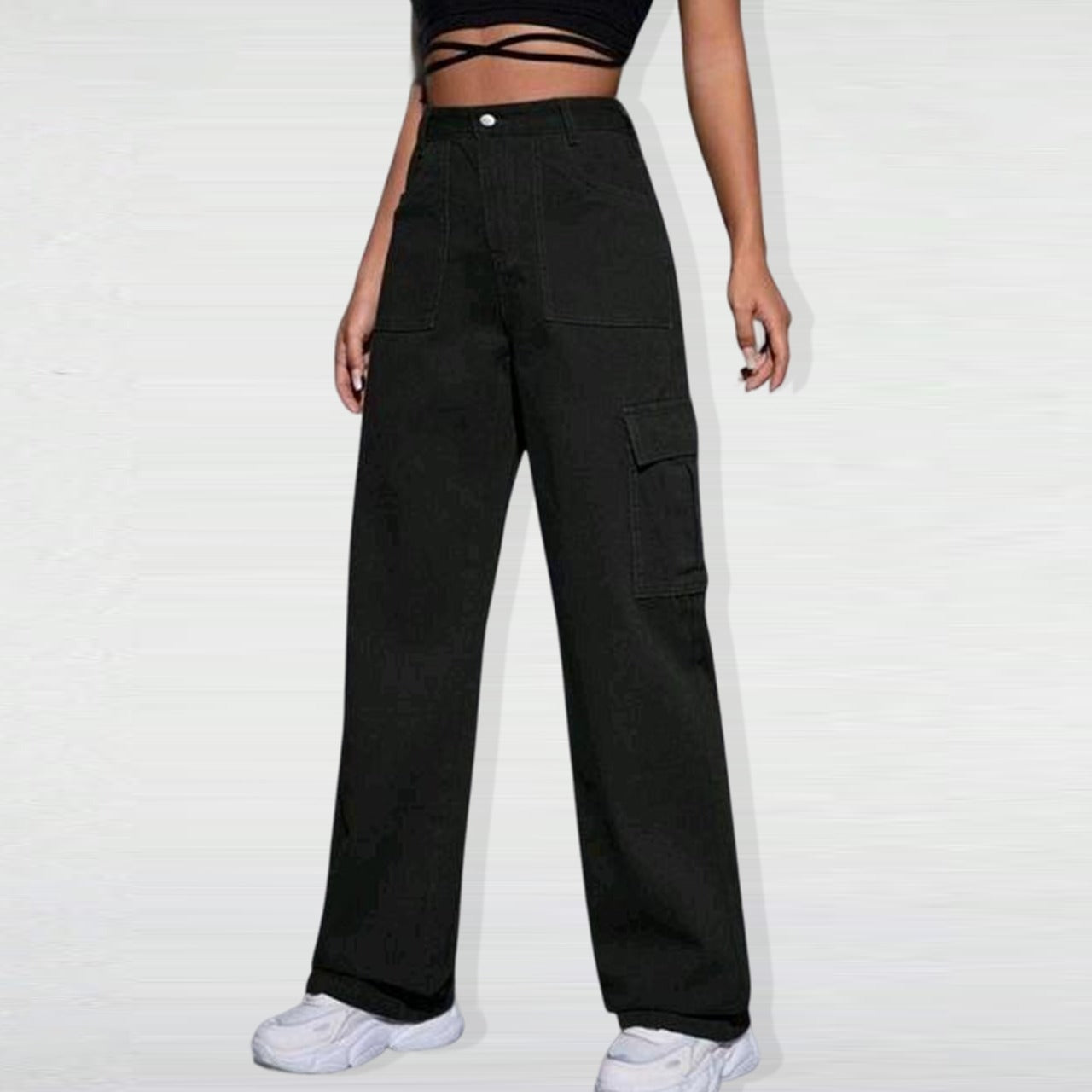 Latest Fashion Wide Leg Cargo Pants for Women