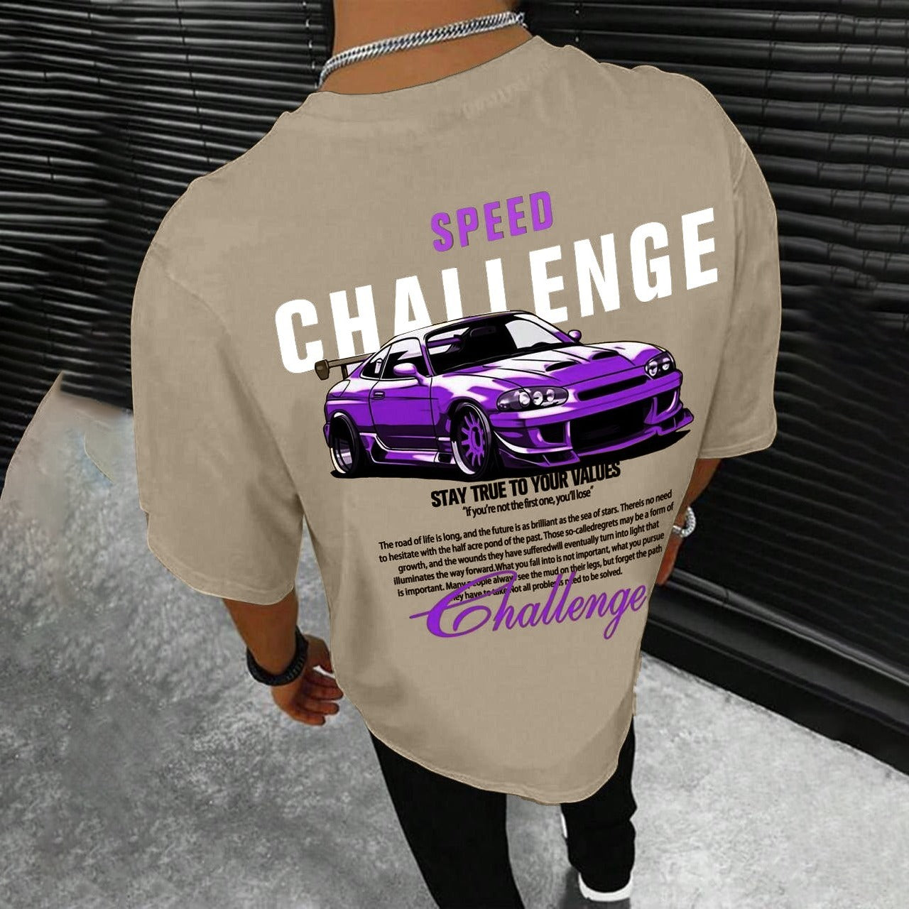 Latest Fashion Car Printed Style T-shirt for Men