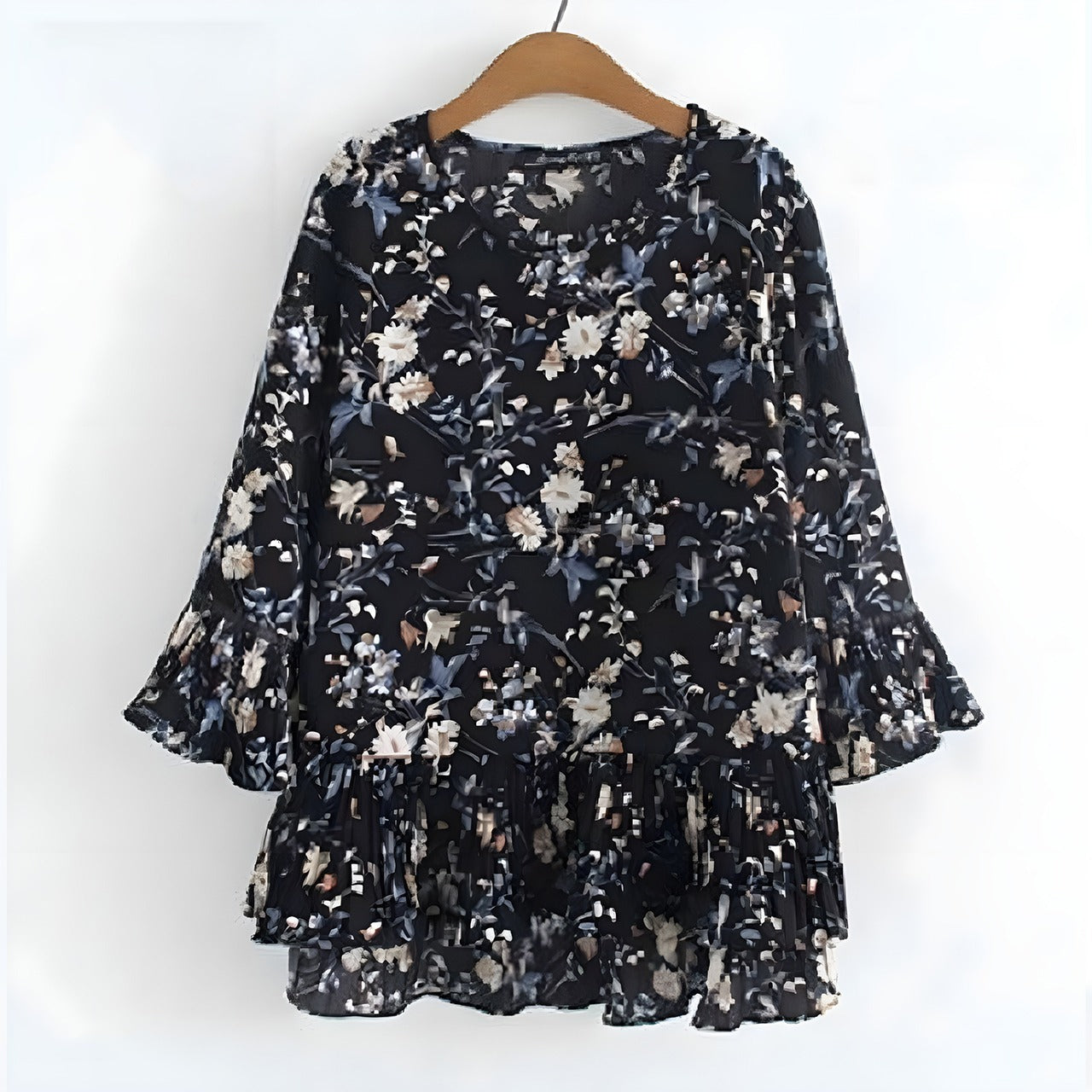 Floral Printed Fashion Full Sleeve Top for Women