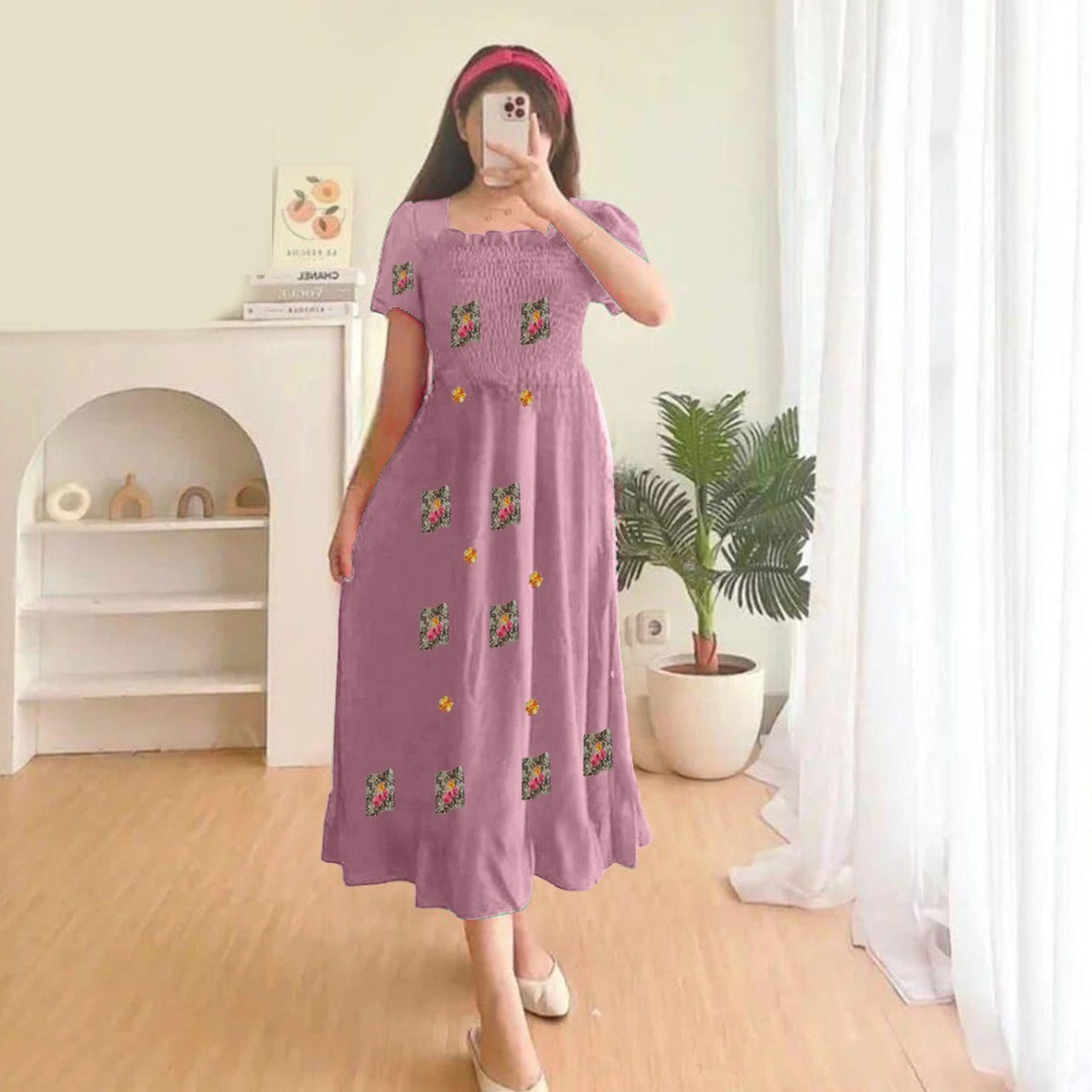 Design Printed Fashion Long Top for Women