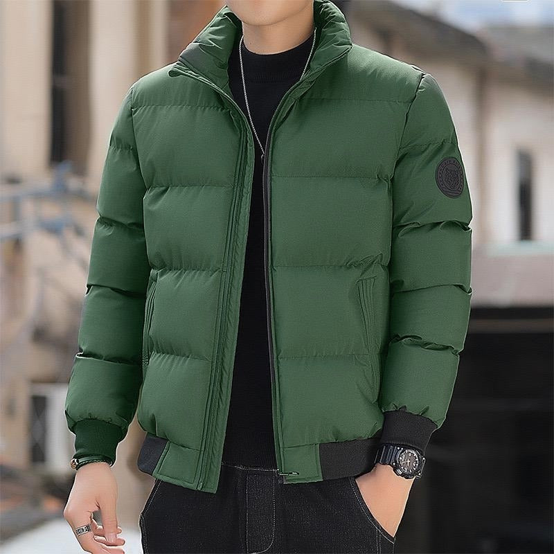 Solid Color Winter Long Sleeve Jacket for Men