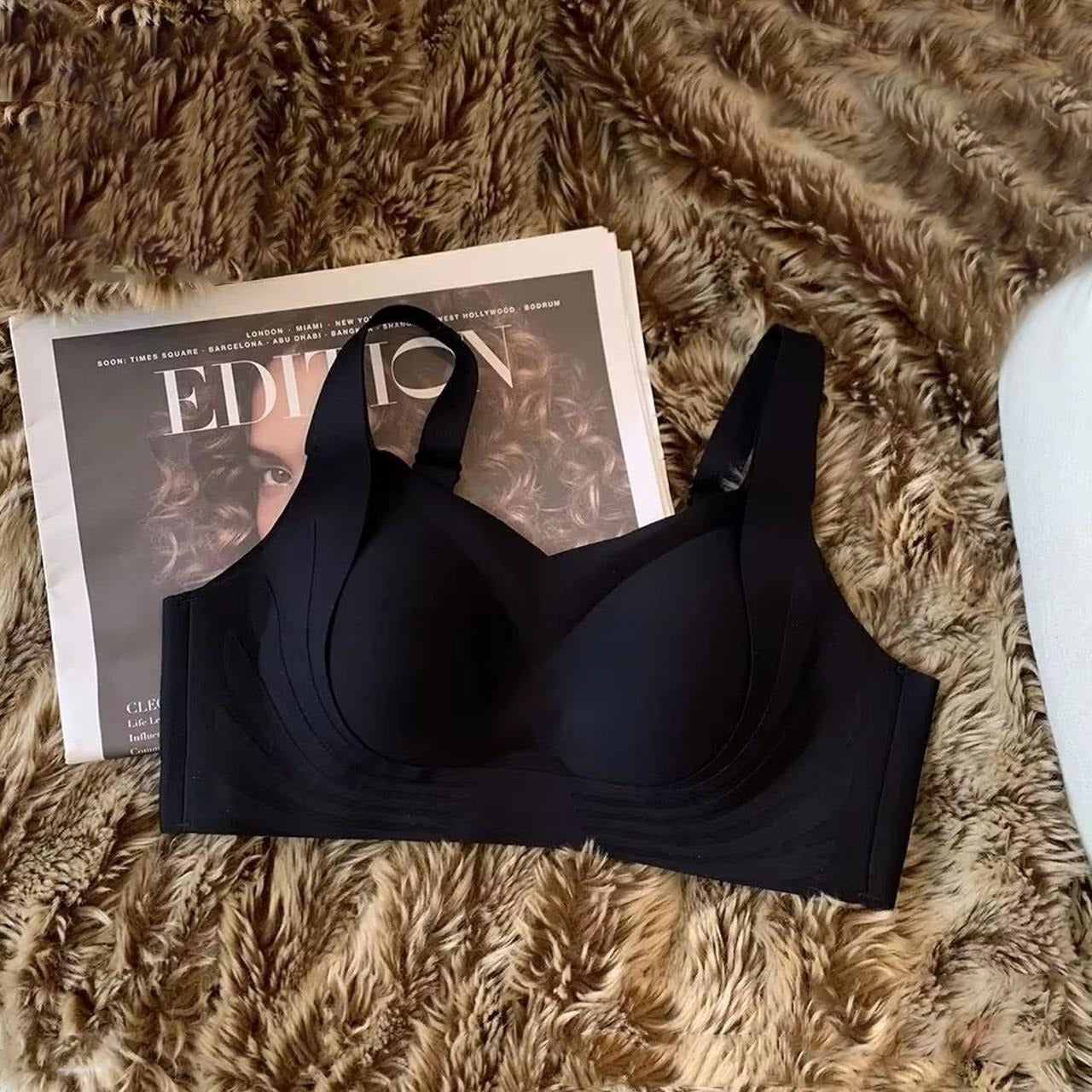 Solid Fashion Supportive Wireless Lift Bra for Women