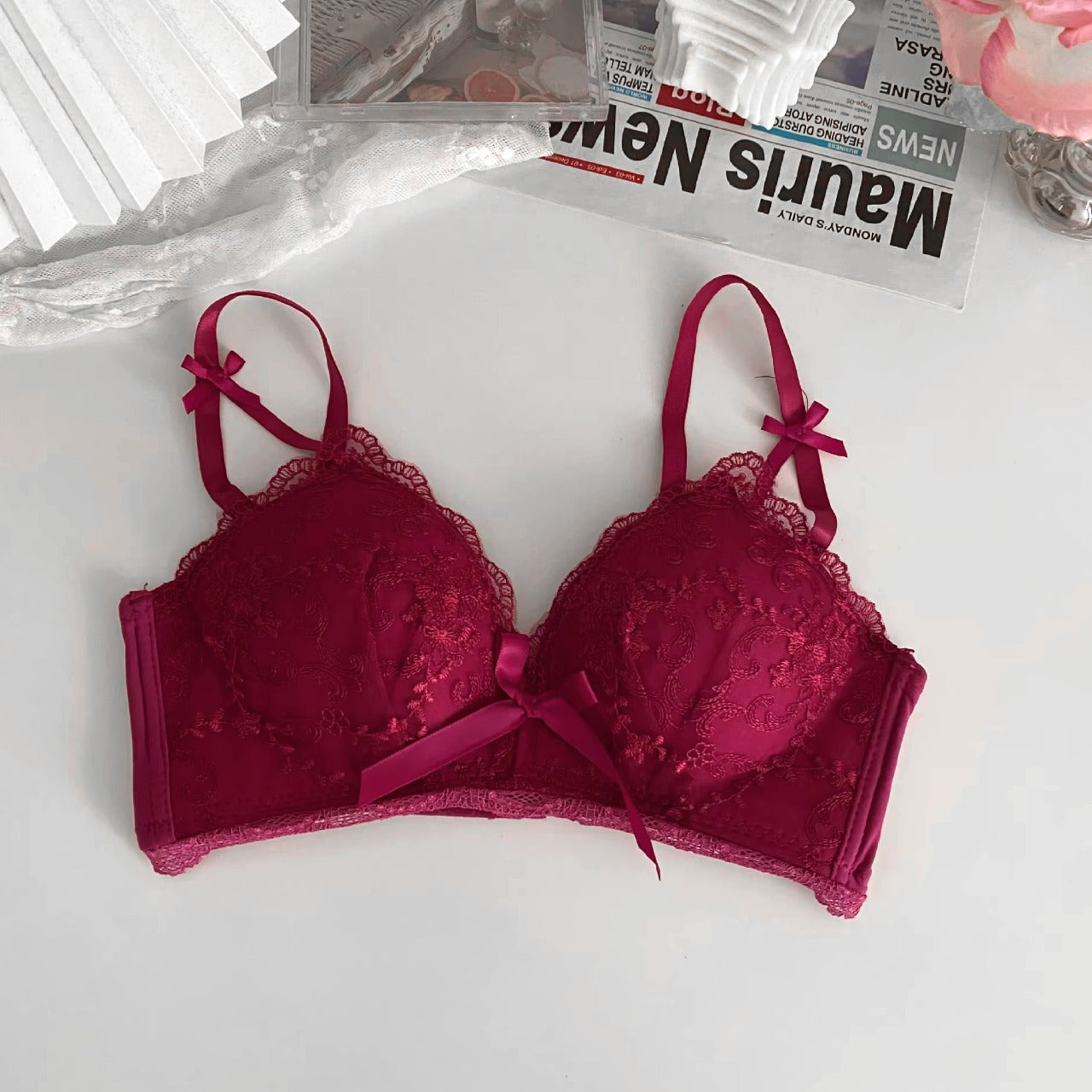 New Fashion Floral Design Push Up Bra for Women