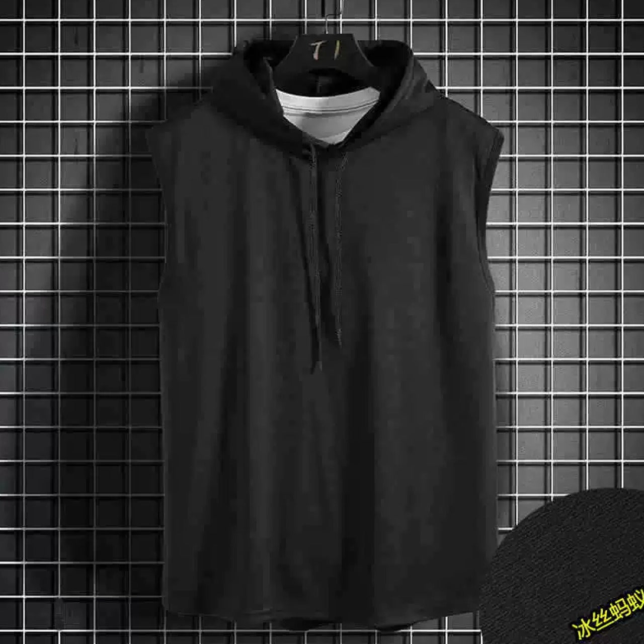 Solid Fashion Sleeveless Vest Hoodies for Men